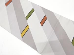 斜め縞模様織り出し　名古屋帯